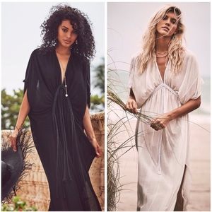 Devon Windsor Gracie Kaftan Braided Classic Dress or Swim Cover Up  Size XS